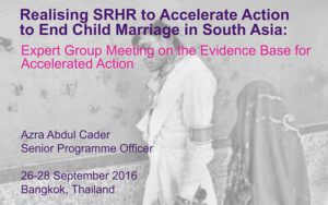 Action to End Child Marriage in South Asia