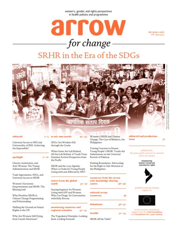 ARROW for Change – SRHR in the Era of the SDGs