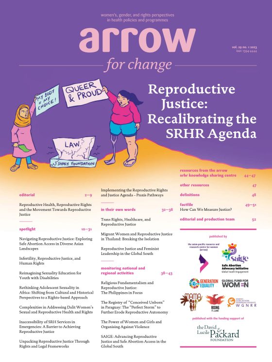 ARROW for Change: Reproductive Justice (Accessible PDF version)